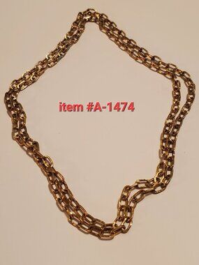 1 Double Length Gold Chain Necklace, item # A 1474, wt. 56 grams.